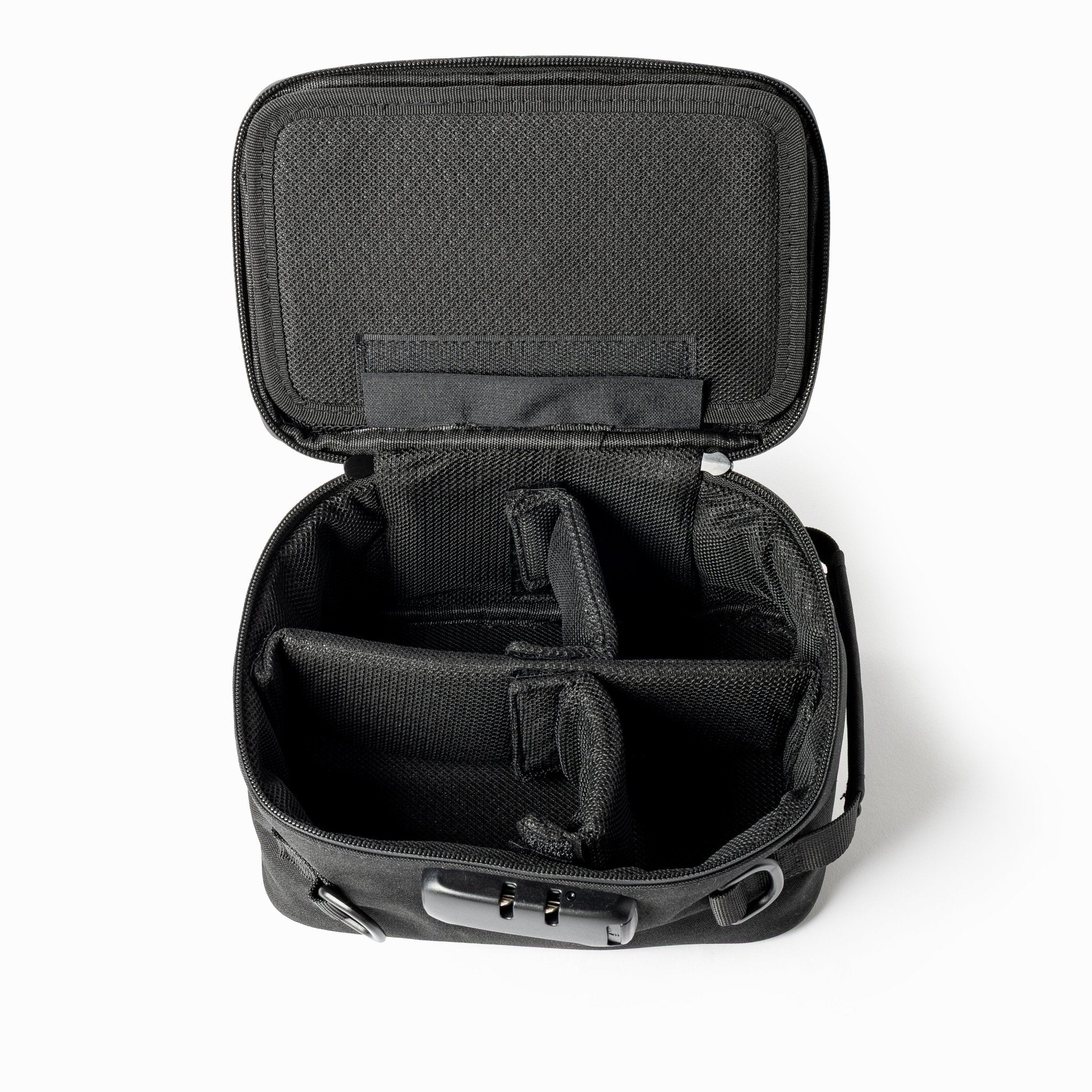 Black Coast Angels smell proof bag on white background